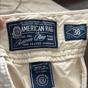 American Rag Cream Cotton Trousers